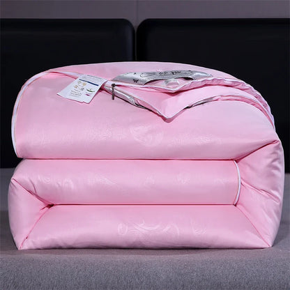 Natural Mulberry Silk Duvet – Luxury Queen & King Size Comforter, All-Season Bedding for Summer & Winter