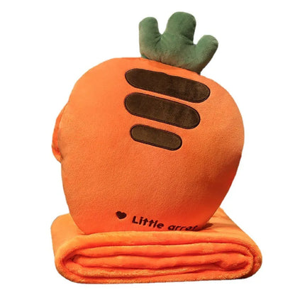 3-in-1 Stuffed Hand Warmer Bag - Cartoon Animal Pillow, Blanket, Cute Cushion Blanket - Home, Car, Travel Pillow for Children - Girl Gift