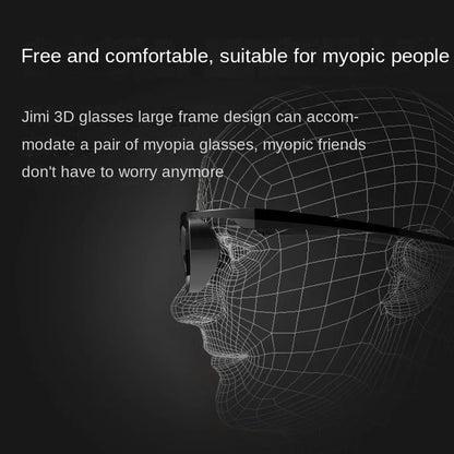 XGIMI Original DLP-Link 3D Glasses – Active Shutter Rechargeable Projector Eyewear | Compatible with JMGO, Formovie & Changhong Projectors Accessory
