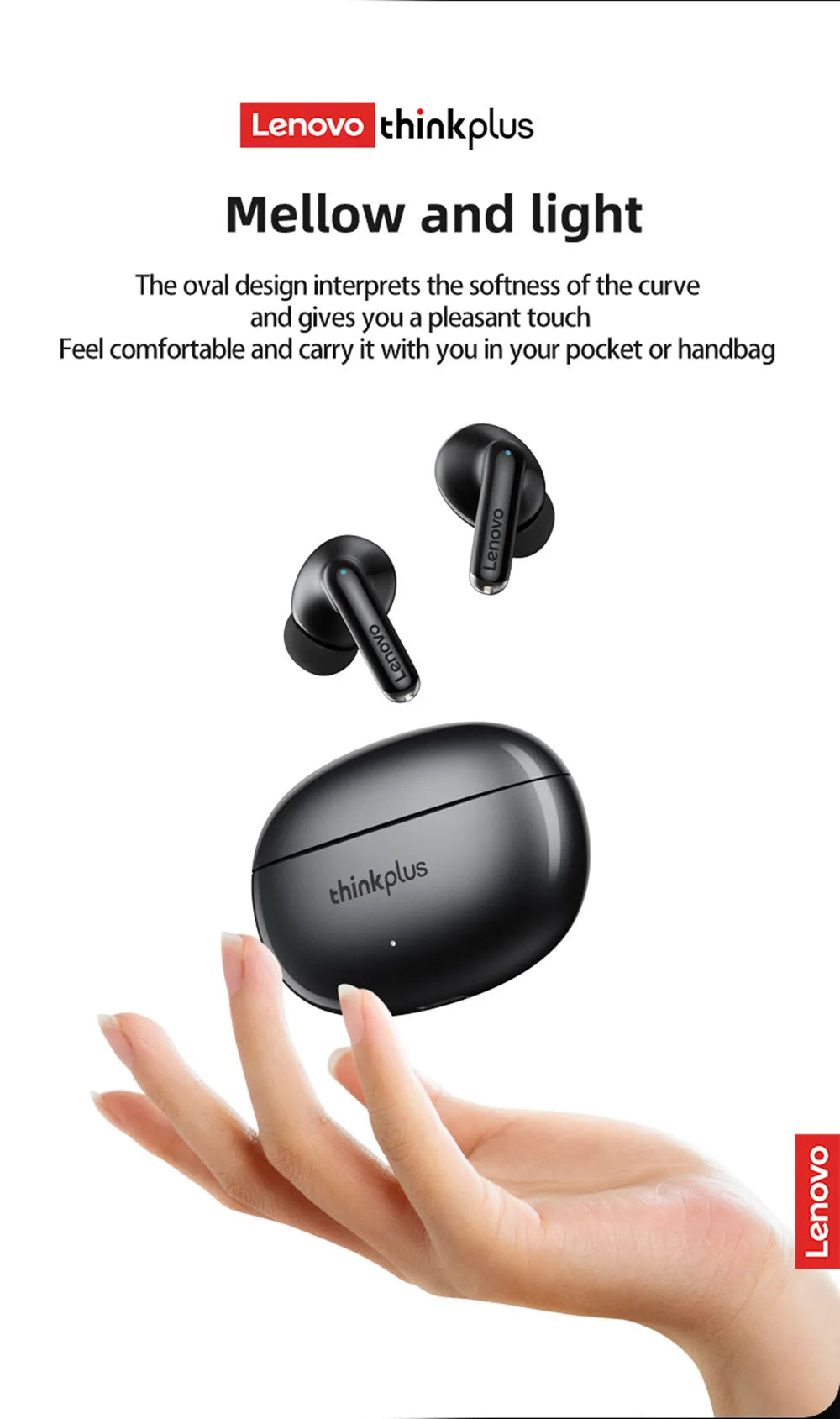 Lenovo XT88 TWS Wireless Earphones – Bluetooth 5.3, Dual MIC, Stereo Bass HIFI, Noise-Reducing Touch Control Earbuds