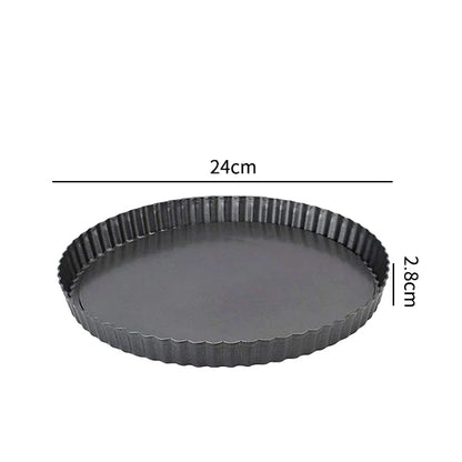 20–30cm Non-Stick Fluted Tart & Quiche Pan – Round Heavy-Duty Baking Mold with Removable Bottom for Pie, Pizza & Cake