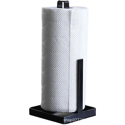 Portable Kitchen & Bathroom Paper Towel Holder – Silver Napkin Rack Stand for Home Storage & Small Accessories