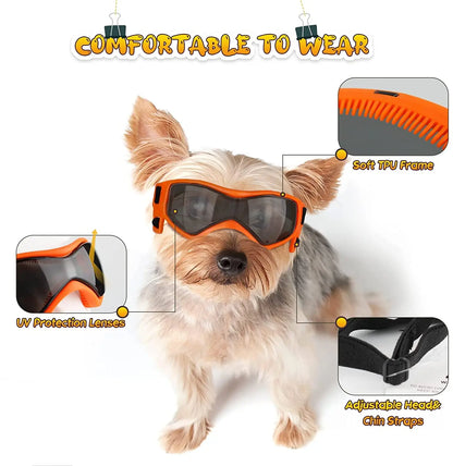UV Protective Goggles for Dogs and Cats: Cool Sunglasses Eyewear for Small to Medium Pets - Outdoor Riding Pet Accessorie