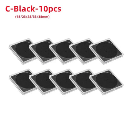 10PCS Plastic Square Coin Holder Capsules – Transparent Storage Containers for 16mm-40mm Coins, Small Round Coin Display Boxes