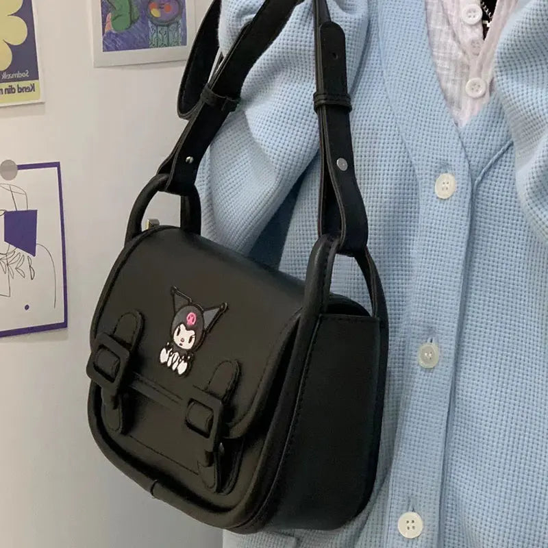 Kawaii Sanrio Kuromi Cambridge Bag: All-Match Underarm Shoulder Bag, Japan and South Korea Gift - Net Red with The Same Bag