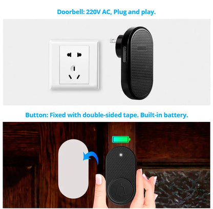 M558 Wireless Smart Doorbell — 32 Songs, 4-Level Volume, Easy Install Home Security Alarm
