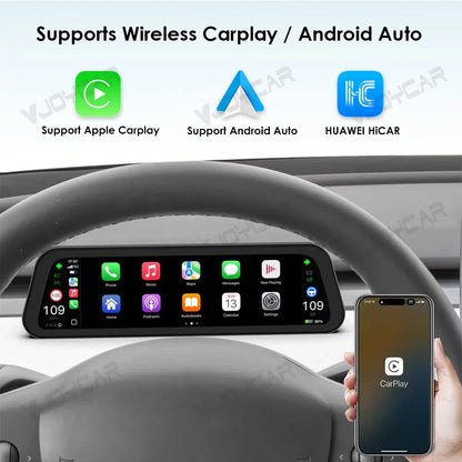 Gen 2 9.6" Instrument Display for Tesla Model 3 & Y – Blind Spot Reminder with OTA Upgrade, Juniper Dashboard