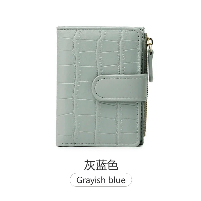 2024 New Minimalist Women’s Wallet — High-Quality PU Leather Short Coin Purse, Fashionable Double-Fold Zero Wallet Holder
