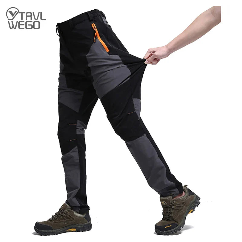 TRVLWEGO Men’s Summer Quick-Dry Waterproof Hiking Pants – Outdoor Trekking, Camping & Fishing Trousers