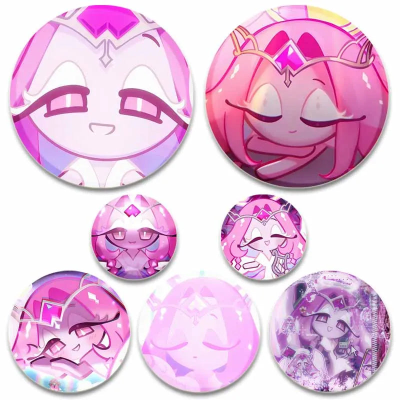 Cute Cartoon Game CRK Eternal Sugar Cookie Coin Brooch – Button Pins for Backpack, Hat, Clothes & Gifts