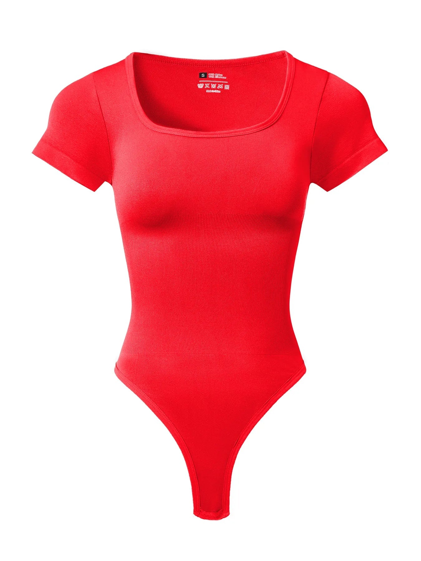 Women’s Plus Size Yoga Jumpsuit – Seamless Square Neck, High Elastic Solid Ribbed Workout & Running Sport T-Shirt Jumpsuit
