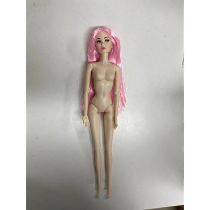 32cm Star FR Supermodel Doll — 1/6 Nude Fashion Doll with Trend Makeup, Curly & Straight Hair, White/Black/Wheat Skin DIY Dress-Up Toy