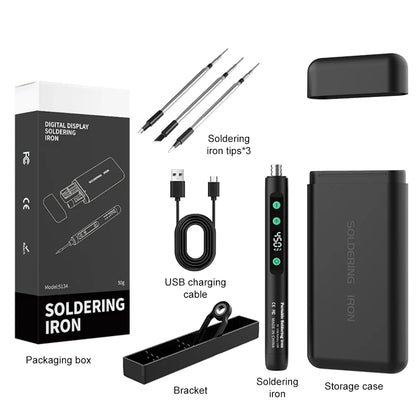 Portable Type-C Digital Soldering Iron Kit – 8-15W Fast Heating Adjustable Temperature Mini Repair Tool