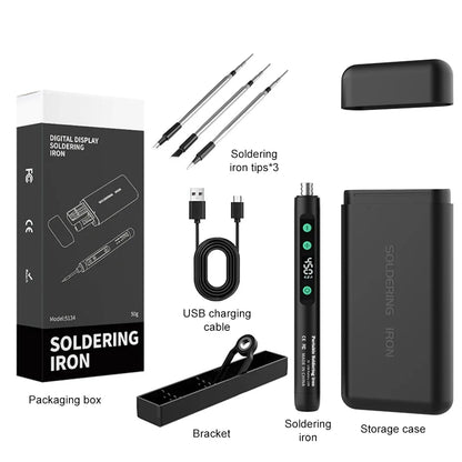 Type-C Digital Soldering Iron Kit - Adjustable Temperature Mini Electric Repair Tool with Fast Heating