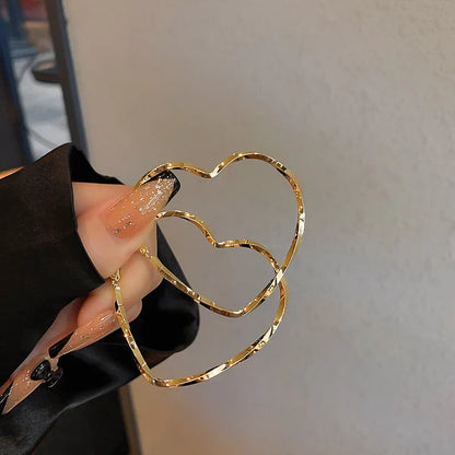 Women’s Shiny Large Circle Cross Hoop Earrings – Rhinestone Geometric High-End Fashion Jewelry