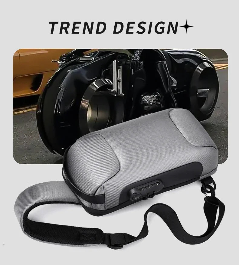 Designer Multifunction Anti-Theft USB Shoulder Bag – Travel Crossbody Messenger Sling Chest Bag for Men, Luxury Brand