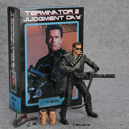 NECA Terminator 2 T-800 Arnold Schwarzenegger PVC Action Figure - 7" 18cm Collectible Model Toy