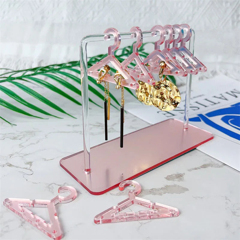 8pcs Mini Polymer Clay Earring Stand Organizer - Tabletop Jewelry Display Hanger for Earrings