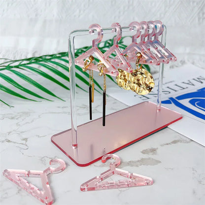 8pcs Mini Polymer Clay Earring Stand Organizer - Tabletop Jewelry Display Hanger for Earrings