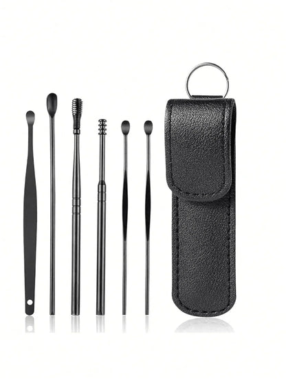 Stainless Steel Ear Cleaning Tool Kit – Ear Pick & Earwax Remover with Storage Bag