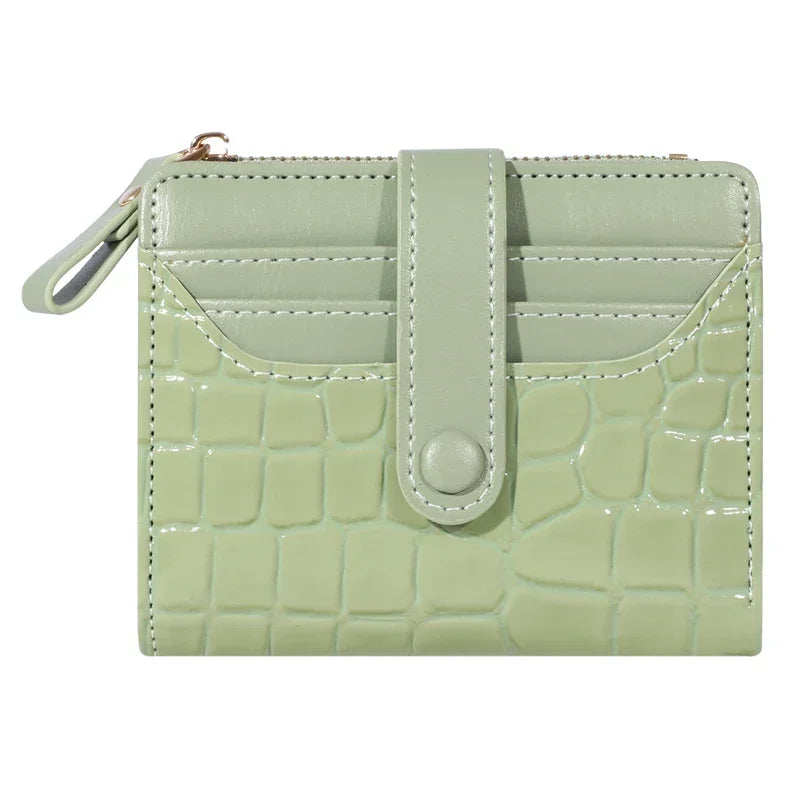 Elegant Women’s Multi-Card Wallet – Secure Double Zip PU Leather Clutch with Crocodile Texture and Stylish Storage