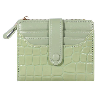 Elegant Women’s Multi-Card Wallet – Secure Double Zip PU Leather Clutch with Crocodile Texture and Stylish Storage