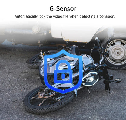 Dual 1080P Motorcycle DVR - Full Body Waterproof Camera with WiFi, GPS, Front and Rear Dash Cam Video Recorder Black Box