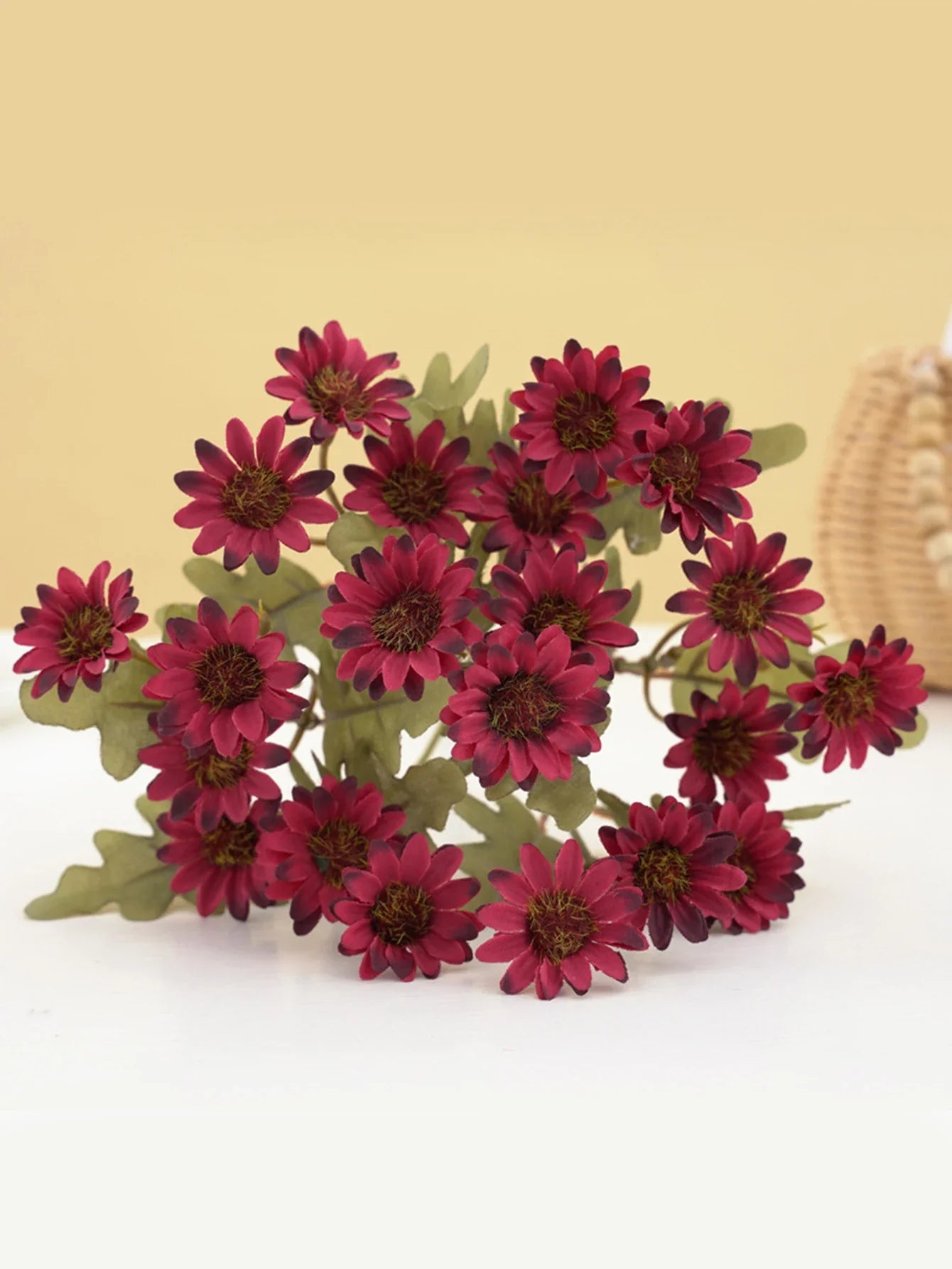 21-Head Artificial Daisy Bouquet - Silk Autumn Flowers for Home, Wedding & Party Decor