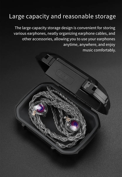 Earphone Accessories Hard Case – Waterproof, Shockproof, Dustproof Portable Storage Bag with Large Capacity