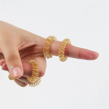 5–15pcs Spiky Acupressure Finger Rings – Sensory Stress Relief Massager Fidget Toys for Teens & Adults