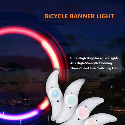 3 Lighting Modes LED Neon Bicycle Wheel Spoke Light – Waterproof Color Bike Safety Warning Light, Cycling Accessories