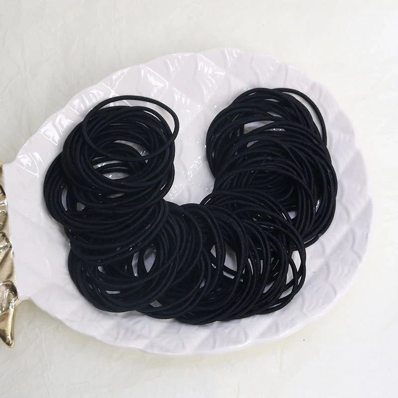 100PCS Hair Ties Elastic Rubber Bands - Thin Ponytail Scrunchies for Women & Men, Hair Accessories