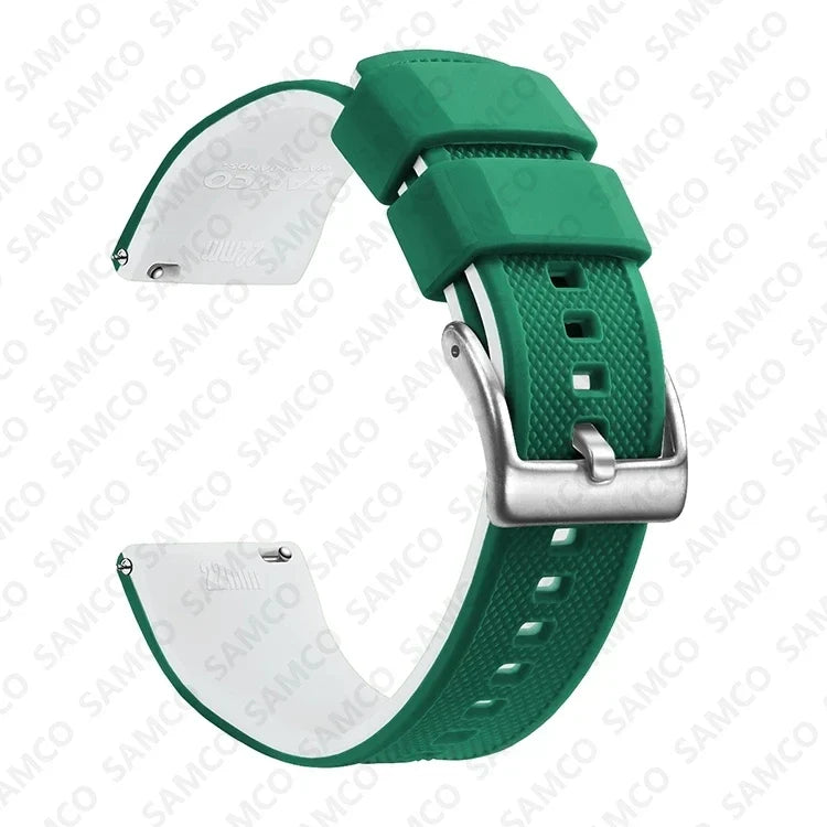Premium Silicone Watch Band - Quick Release Rubber Replacement Strap for 18mm 20mm 22mm Watches