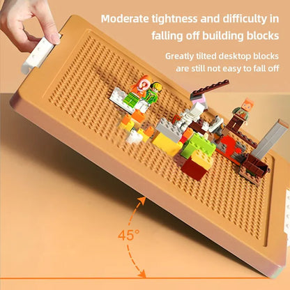 Brick-Shaped Building Blocks Storage Box for Kids – Stackable Plastic Toy Organizer Bin with Lid for Sundries & Toys