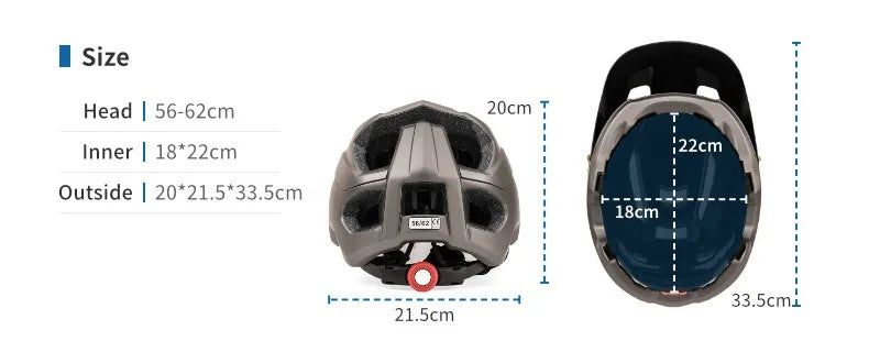 BATFOX Ultralight Bike Helmet – Molded Mountain & Road Helmet for Men, DH AM Cycling Equipment, Casco Ciclismo Bicicleta