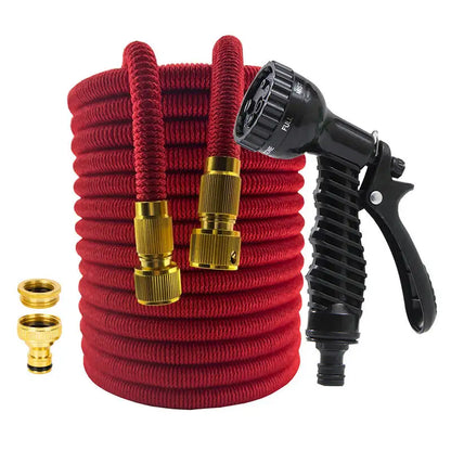 25–100FT Expandable High-Pressure Magic Garden Hose – Flexible Water Pipe with Multifunction Spray Gun for Home & Garden Watering