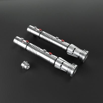 Darth Maul Double-Edged Neopixel Lightsaber – Xenopixel Jedi Laser Sword for Heavy Dueling & Cosplay