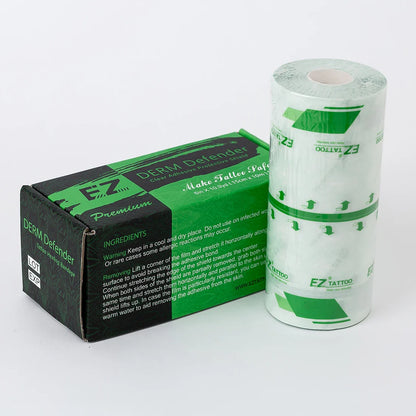 EZ Waterproof Tattoo Film – Aftercare Adhesive Bandage for Skin Healing & Protection, Derm Defender