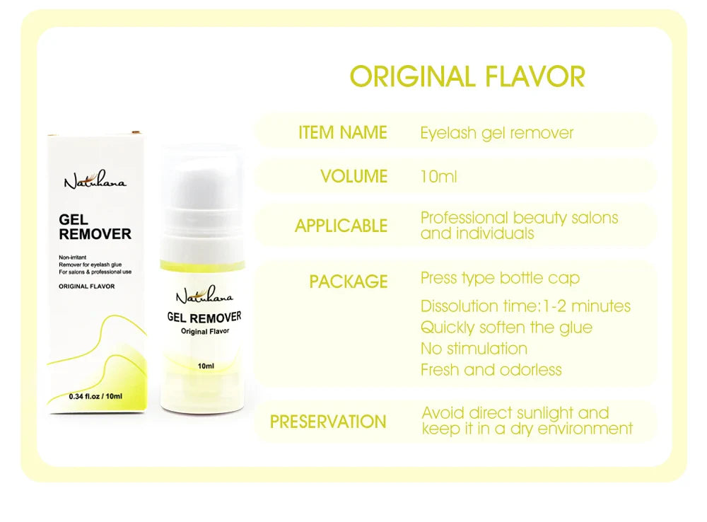 NATUHANA Eyelash Extension Jelly Remover – Fast, Safe, Non-Irritating Gel Glue Remover for Makeup
