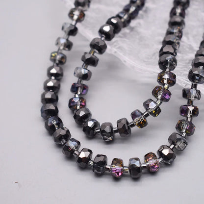8mm Crystal Glass Beads Set - 30PCS Color Wheel Faceted Round Loose Beads for DIY Jewelry Making & Bracelets