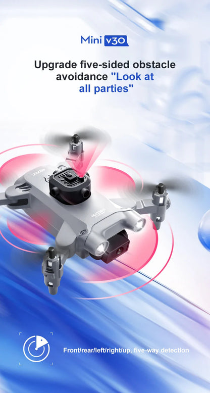 4DRC V30 Mini Drone – 4K/1080P HD Camera FPV RC Quadcopter with 5-Sided Obstacle Avoidance, Toy Gift Helicopter