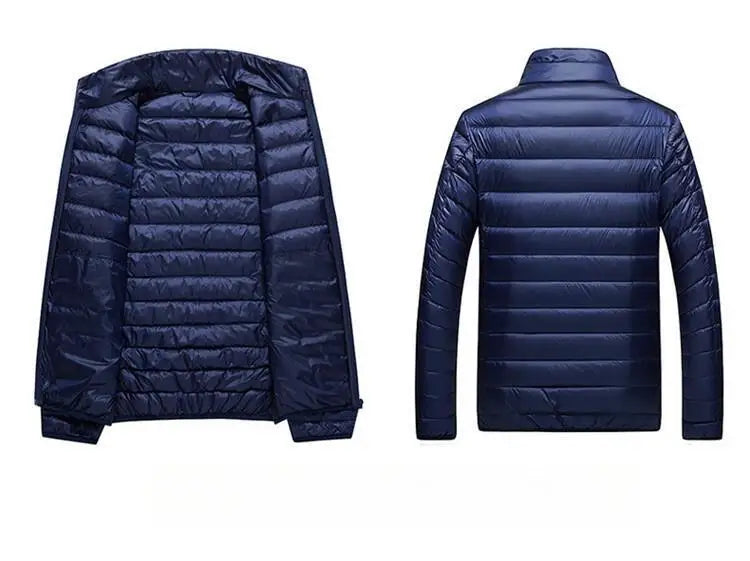 UETEEY Men’s Ultra-Light White Duck Down Jacket – Waterproof Casual Outdoor Padded Coat, Autumn Winter Lightweight