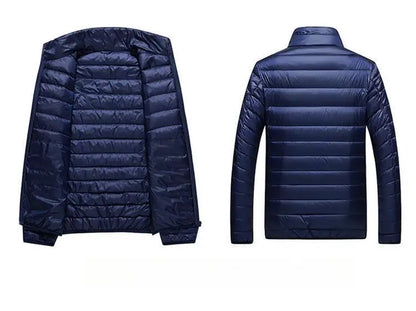 UETEEY Men’s Ultra-Light White Duck Down Jacket – Waterproof Casual Outdoor Padded Coat, Autumn Winter Lightweight