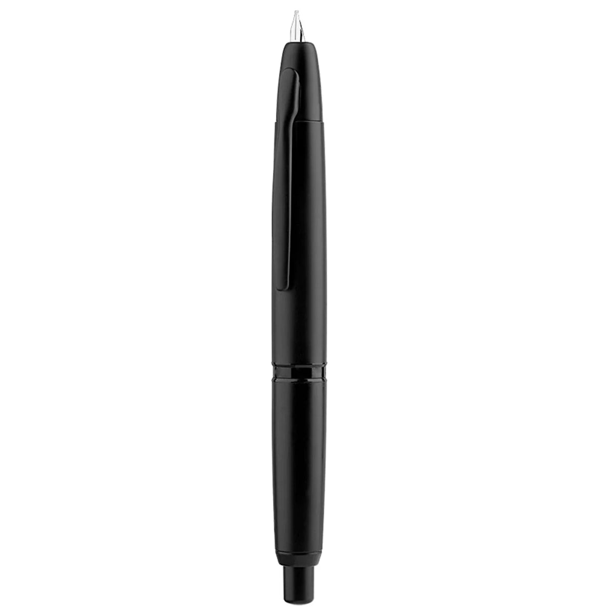 MAJOHN A1 Retractable Fountain Pen – EF 0.4mm Nib, Matte Black Metal Ink Pen with Converter, Ideal for Students and Gifts