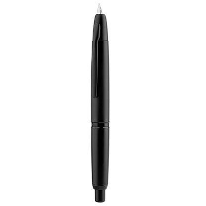 MAJOHN A1 Retractable Fountain Pen – EF 0.4mm Nib, Matte Black Metal Ink Pen with Converter, Ideal for Students and Gifts