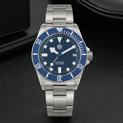 San Martin SN0121T Titanium Diving Watch – NH35 Automatic Movement, Grade 2 Titanium, 120-Click Bezel, 300M Waterproof Wristwatch