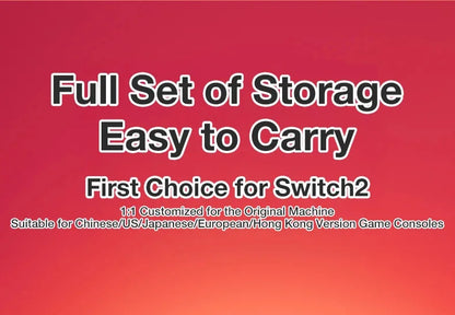 All-in-One 2025 Switch 2 Large Storage Case – Waterproof EVA Hard Carrying Bag for Mario Accessories