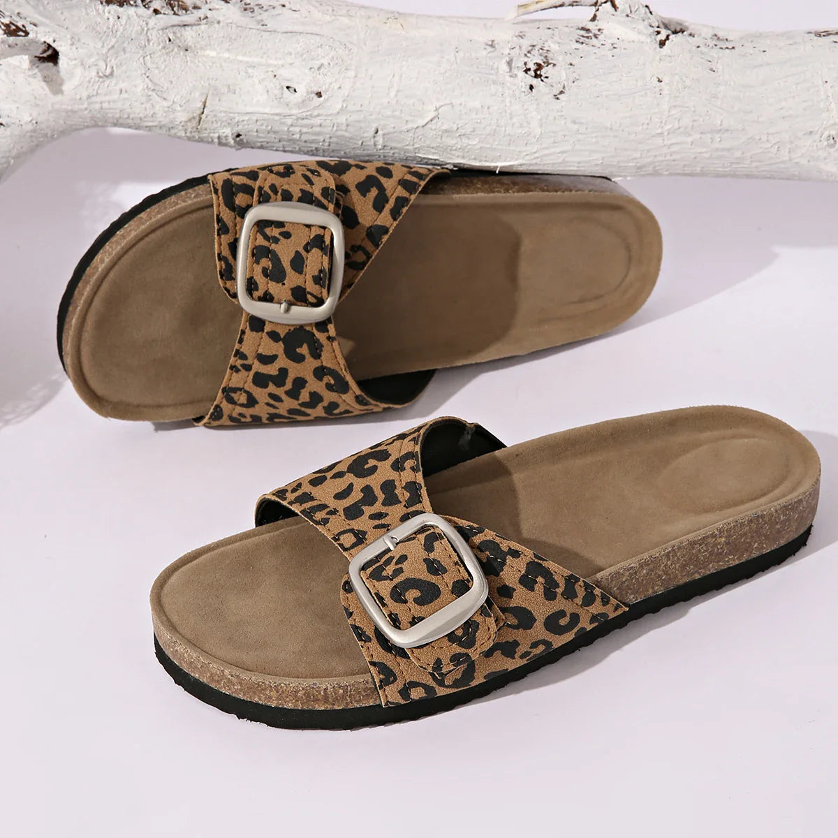 Spring Summer Women’s Suede Sandals – Soft Footbed Birken-Style Clogs, Fashionable Outdoor Slippers for Couples