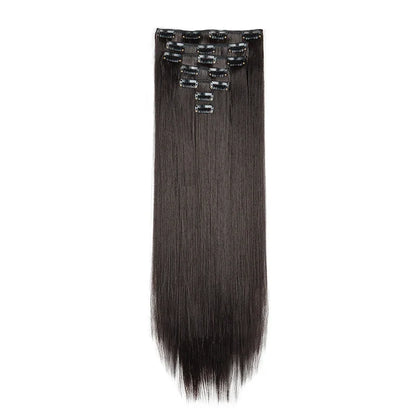 WIGSIN 24-Inch Straight Hair Extensions - 7-Piece Clip-In Synthetic Hair Set for Women