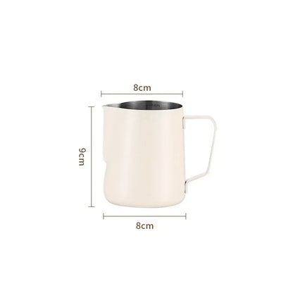 350/600ML Stainless Steel Coffee Milk Frothing Pitcher – Precise Scale Latte Jug for Barista & Professional Cafe Use